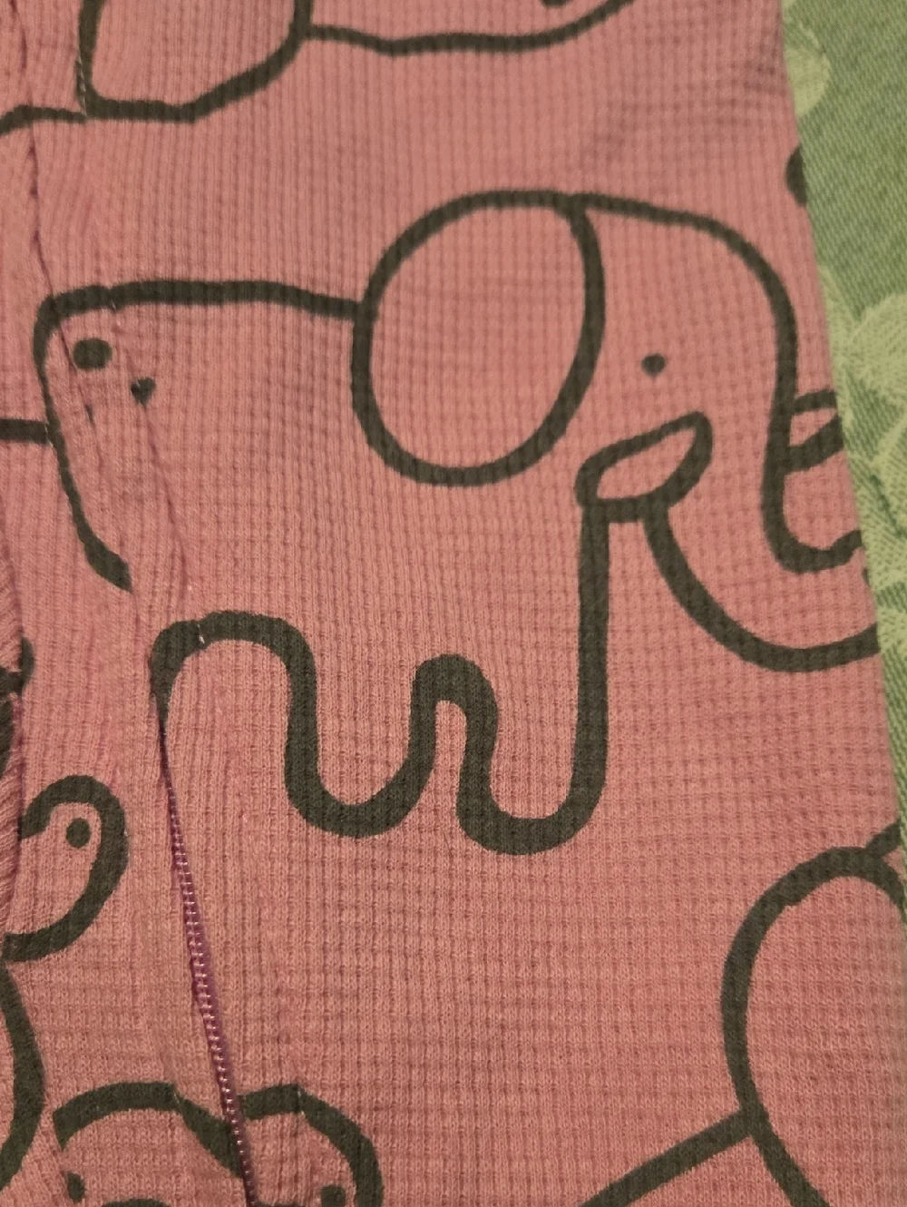 Carters 3M Pink Elephant Print Footed One-Piece baby 2-way zipper Cotton NEW